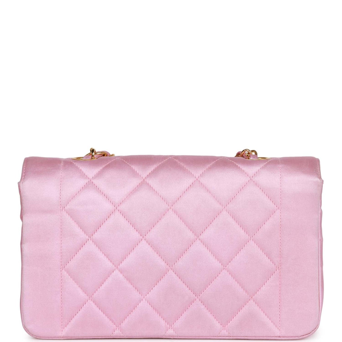 Chanel Small Flap Bag Pink Satin Gold Hardware