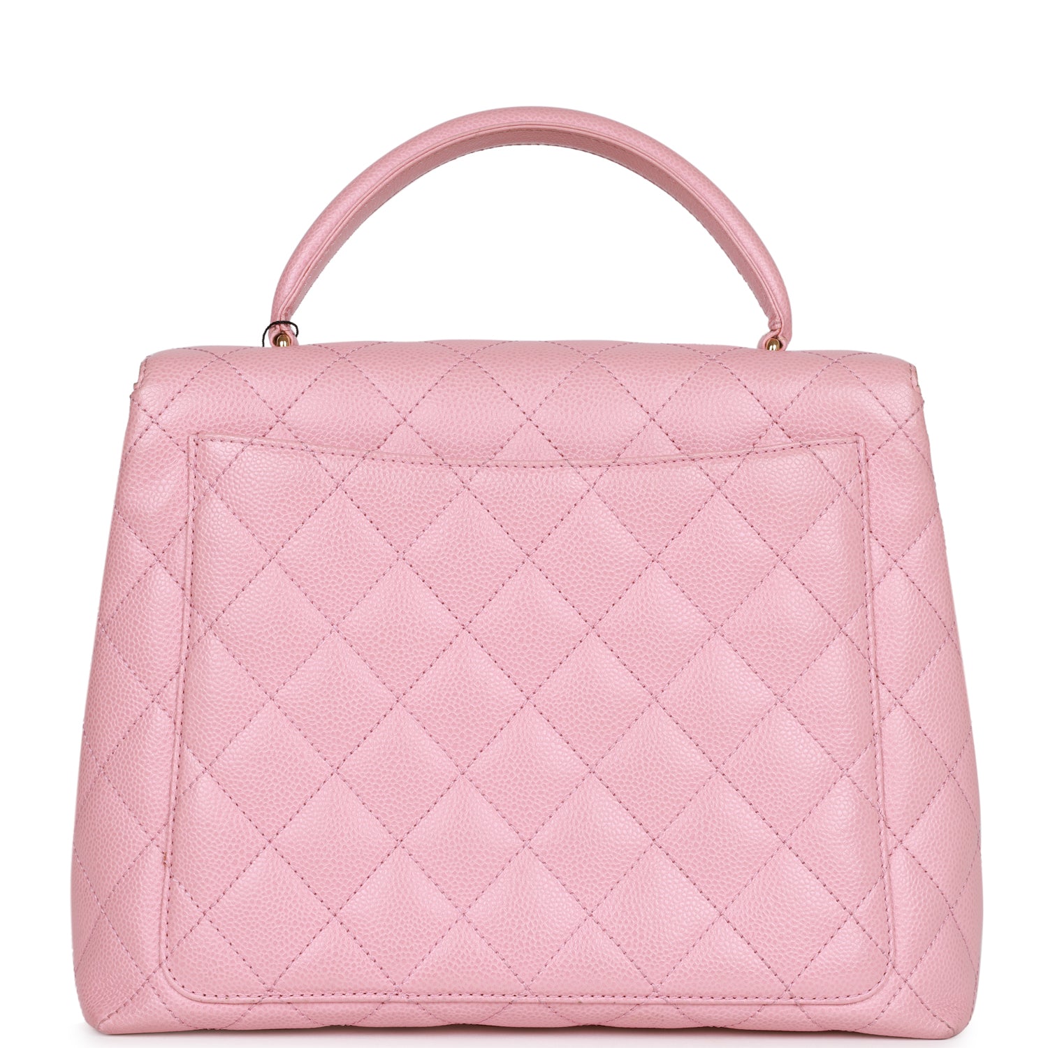 Chanel Kelly Handle Flap Bag Pink Caviar Gold Hardware