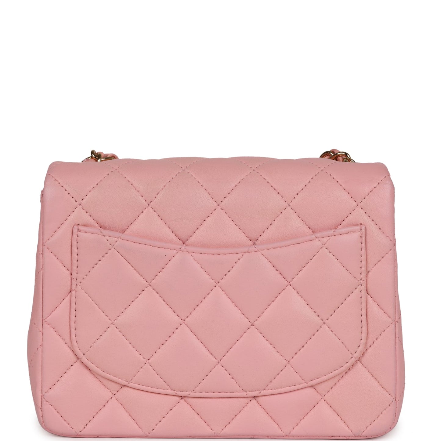 Chanel Mini Square Flap Light Pink Lambskin Gold Hardware