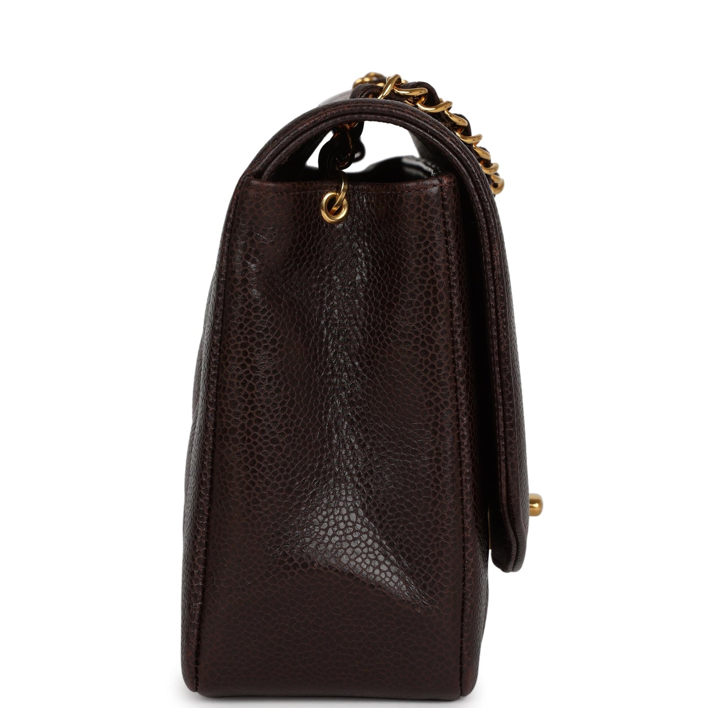 Chanel Medium Diana Flap Bag Brown Caviar Gold Hardware