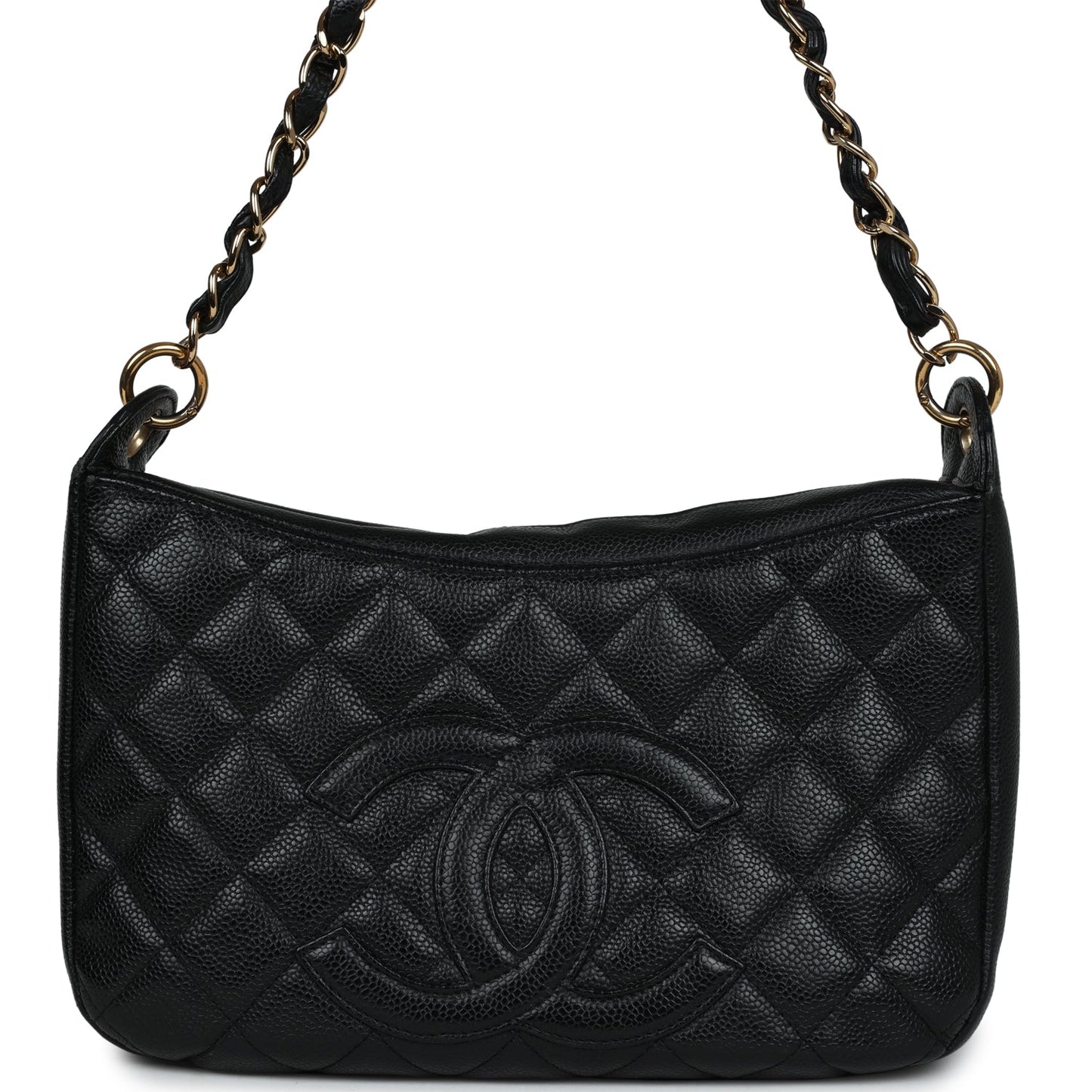 Chanel Timeless CC Hobo Bag Black Caviar Gold Hardware