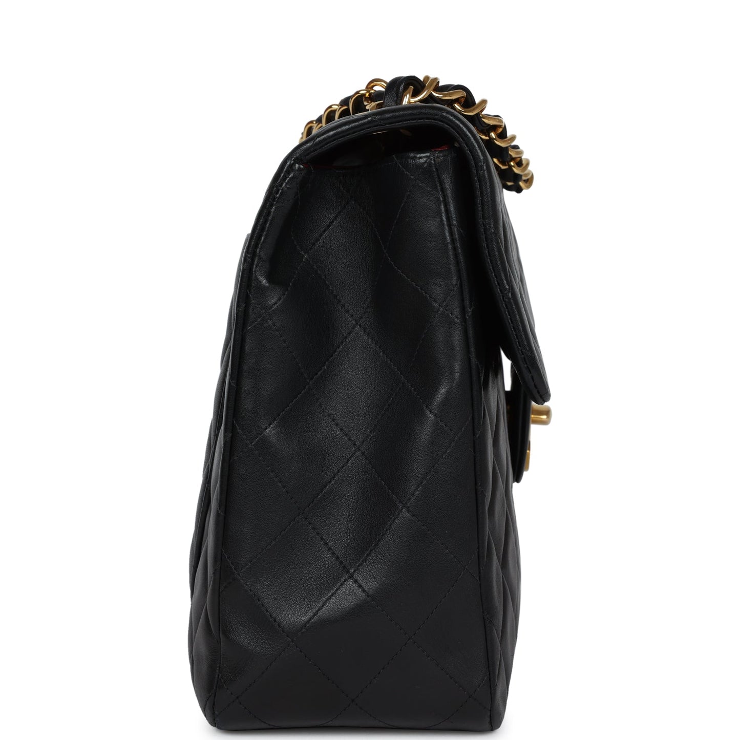 Chanel XL Jumbo Flap Bag Black Lambskin Gold Hardware