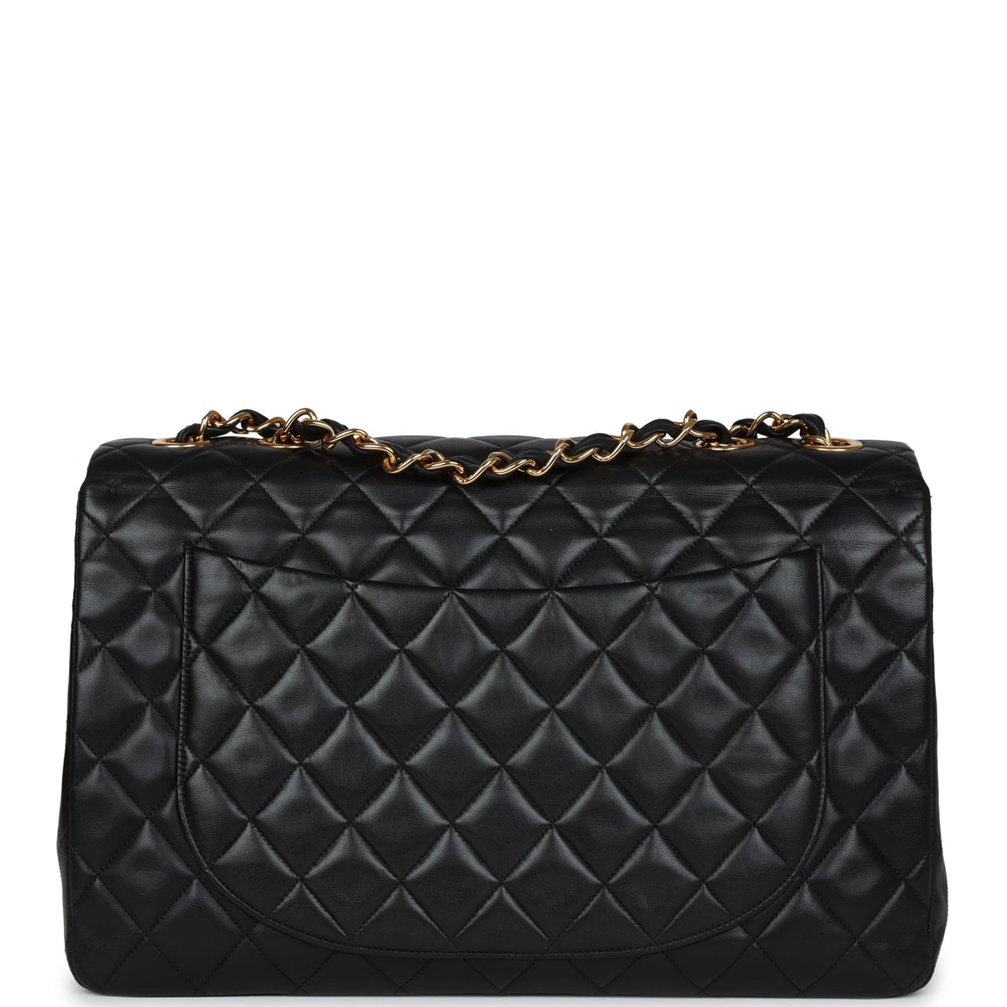 Chanel XL Jumbo Flap Bag Black Lambskin Gold Hardware