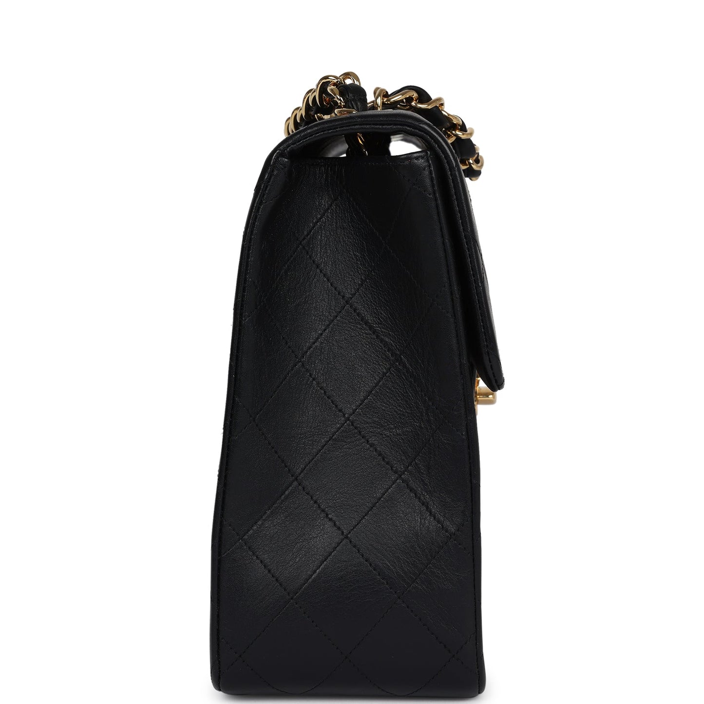 Chanel XL Jumbo Maxi Flap Bag Black Lambskin Gold Hardware