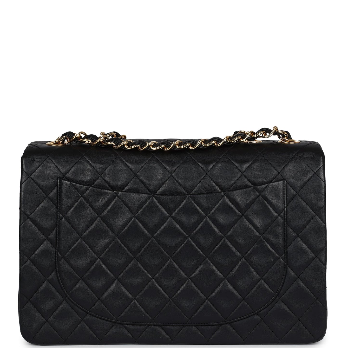 Chanel XL Jumbo Maxi Flap Bag Black Lambskin Gold Hardware