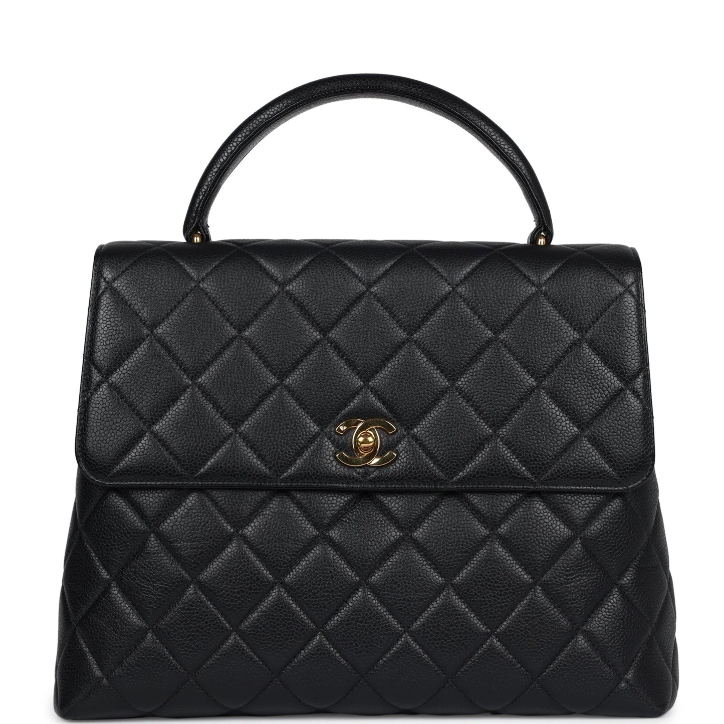 Chanel Kelly Flap Bag Black Caviar Gold Hardware