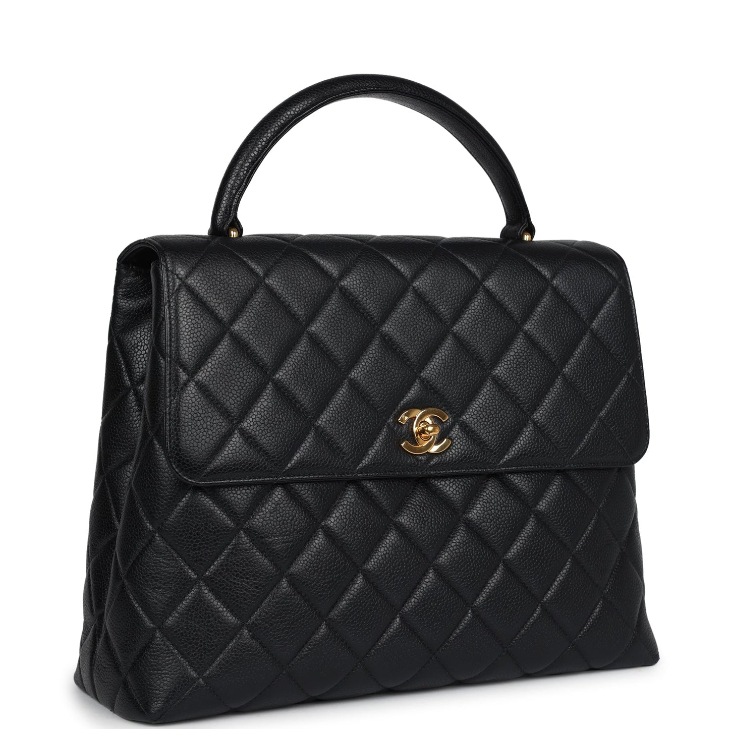 Chanel Kelly Flap Bag Black Caviar Gold Hardware