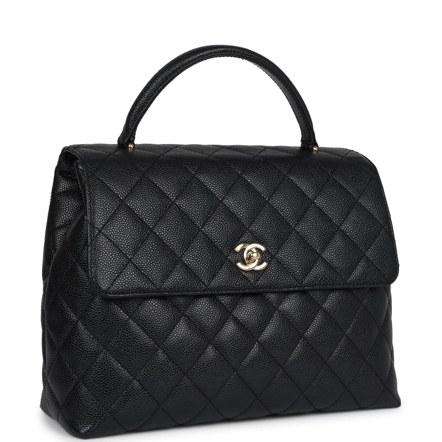 Chanel Kelly Flap Bag Black Caviar Gold Hardware