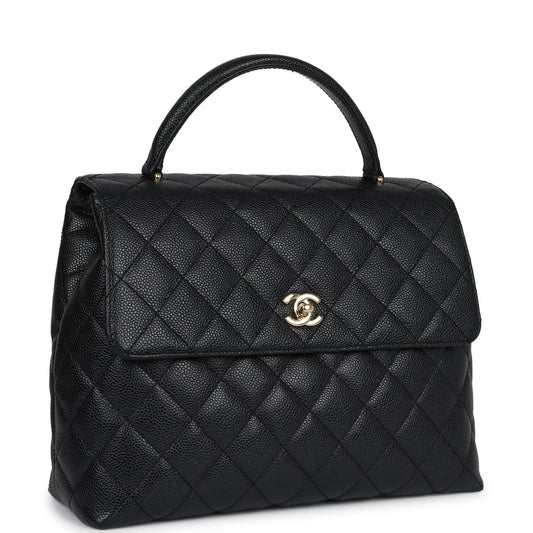 Chanel Kelly Flap Bag Black Caviar Gold Hardware
