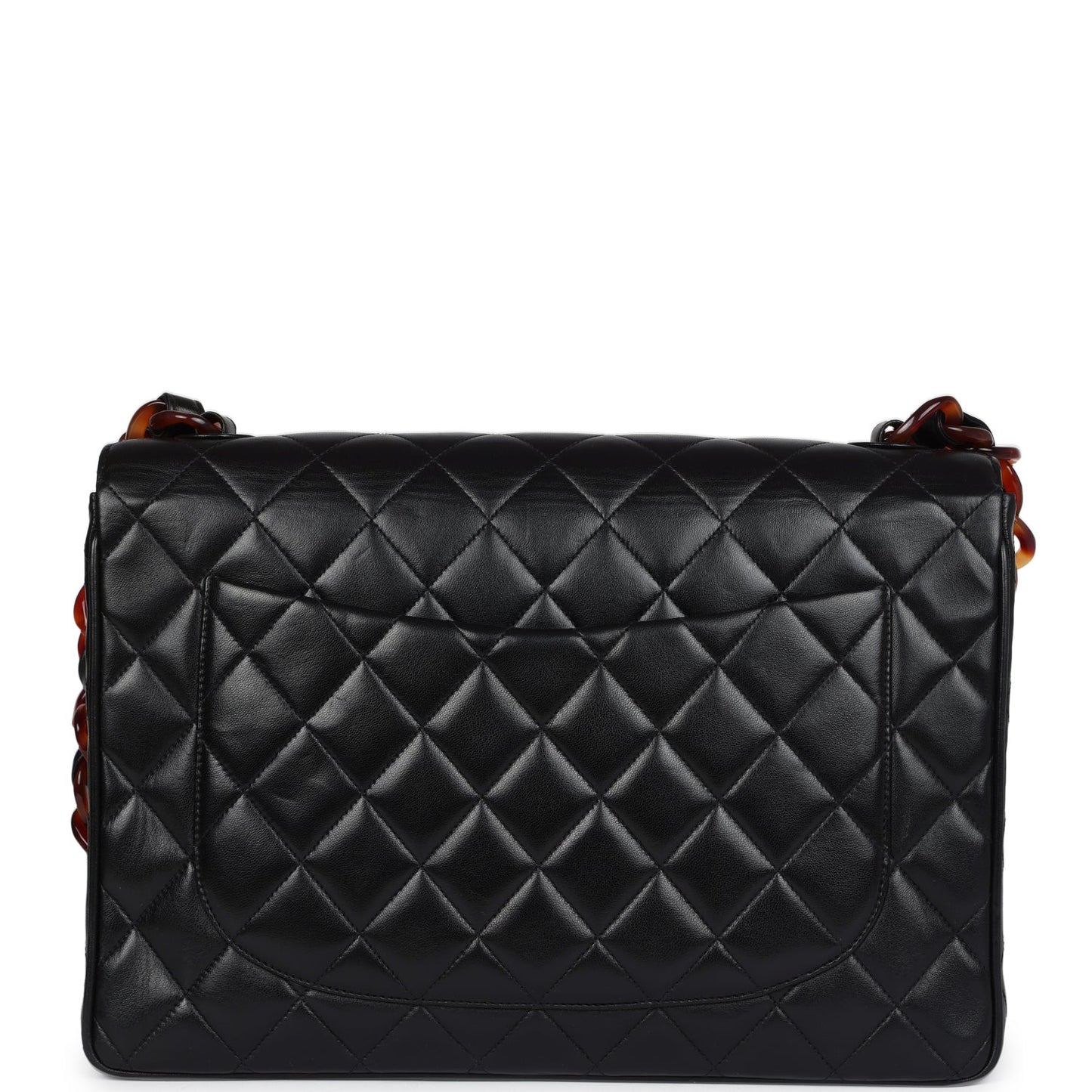 Chanel Jumbo Single Flap Bag Black Lambskin Tortoiseshell Hardware