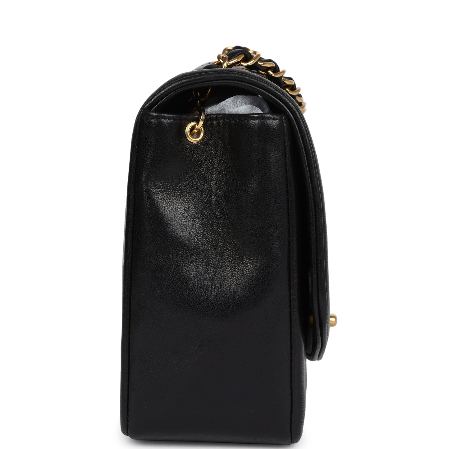 Chanel Medium Diana Flap Bag Black Lambskin Gold Hardware