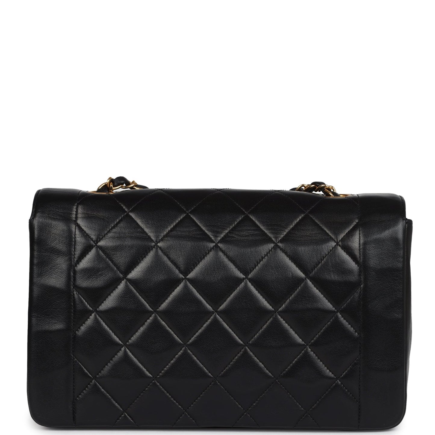 Chanel Medium Diana Flap Bag Black Lambskin Gold Hardware
