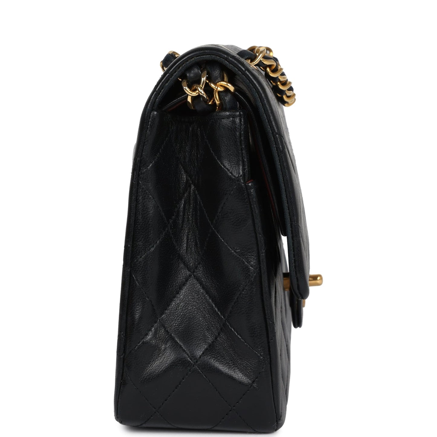 Chanel Medium Classic Double Flap Bag Black Lambskin Gold Hardware