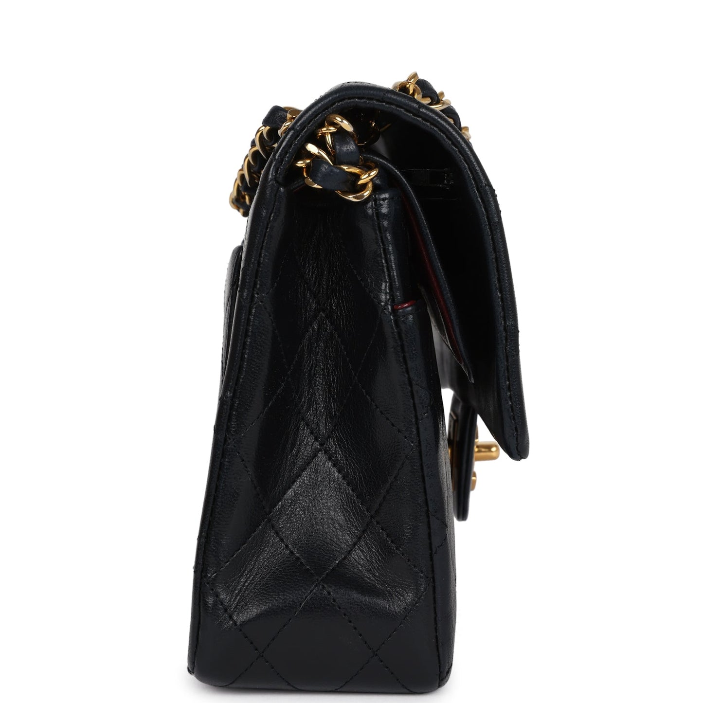 Chanel Medium Classic Double Flap Bag Black Lambskin Gold Hardware
