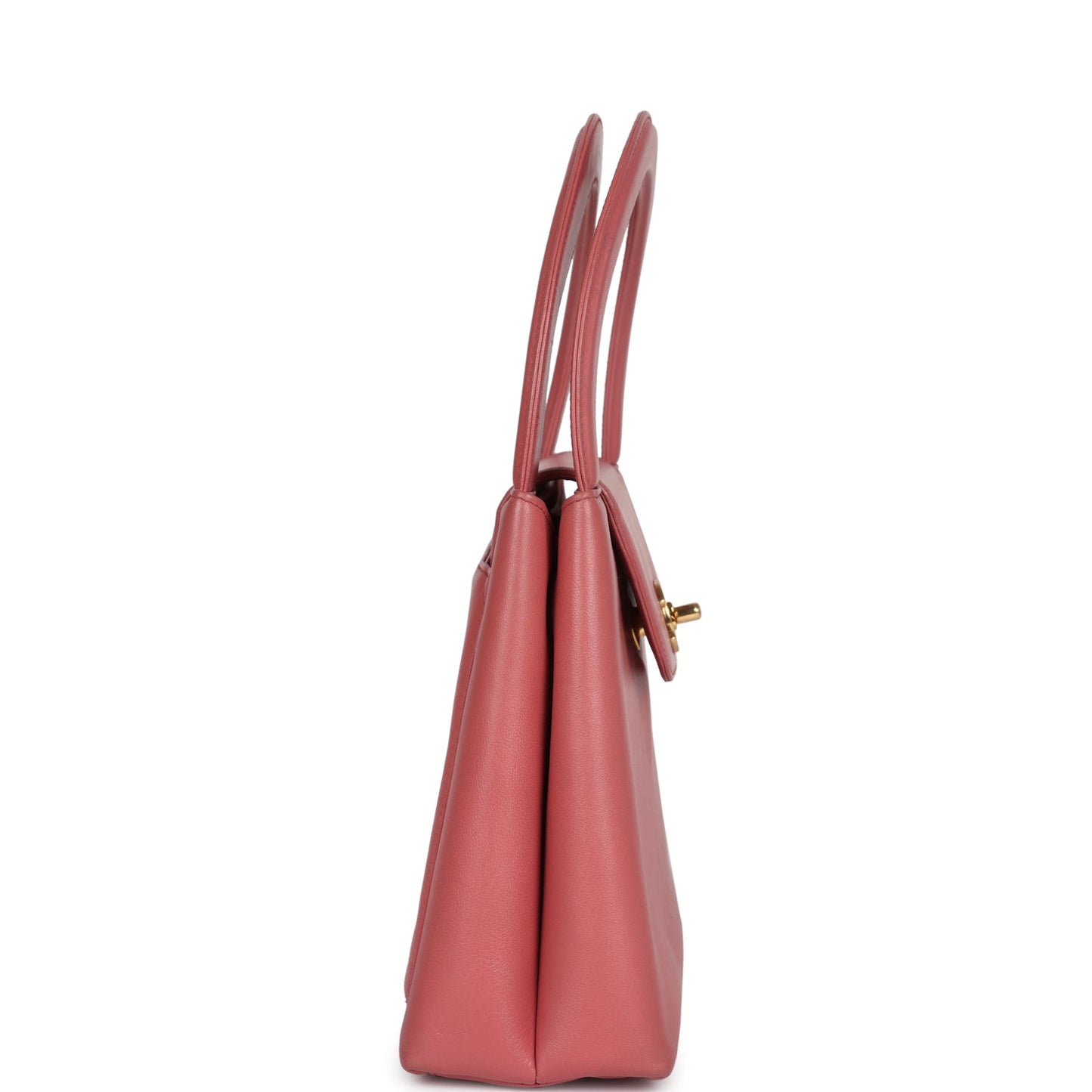 Chanel Large Kelly Pink Lambskin Gold Hardware Shoulder Bag