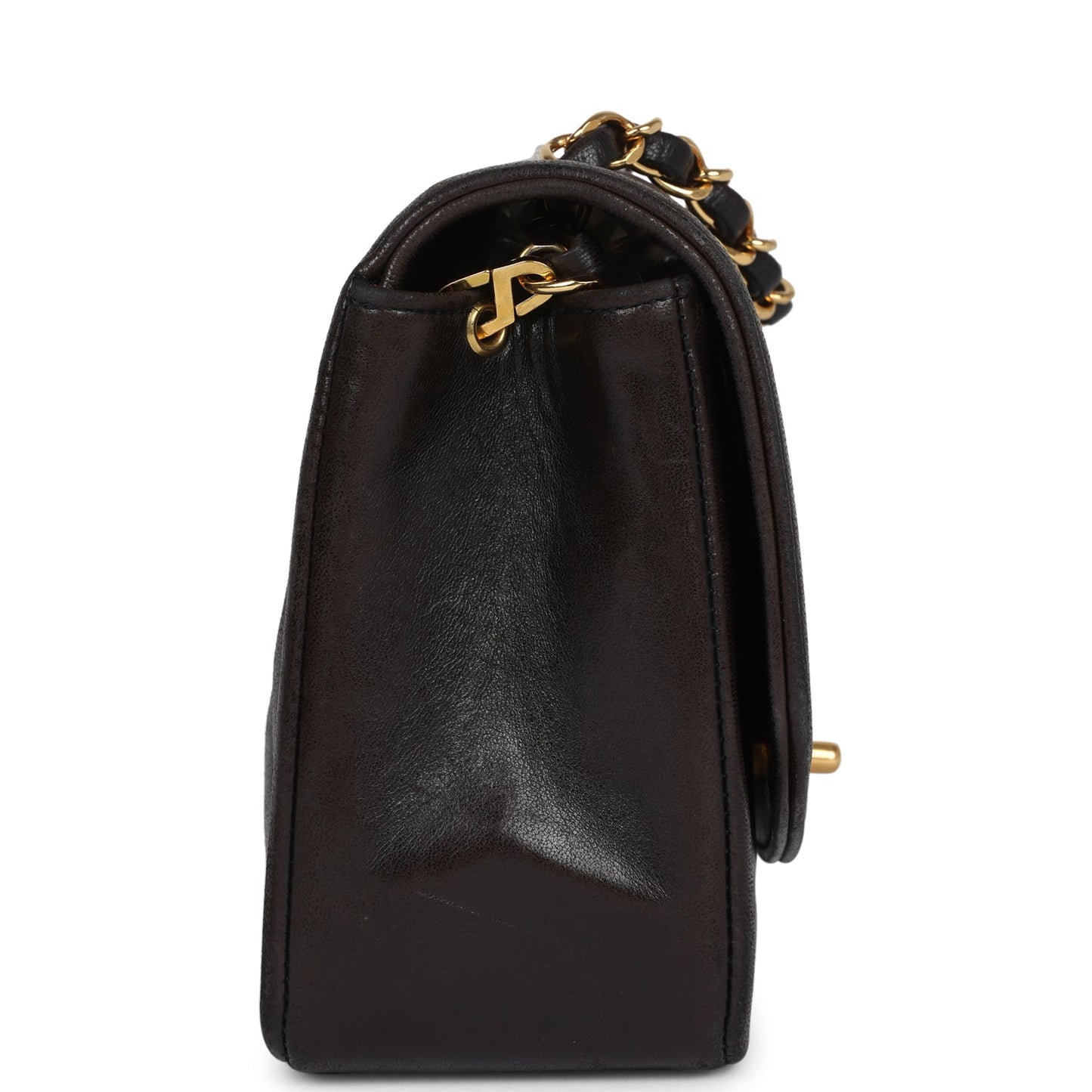 Chanel Small Diana Flap Bag Black Lambskin Gold Hardware