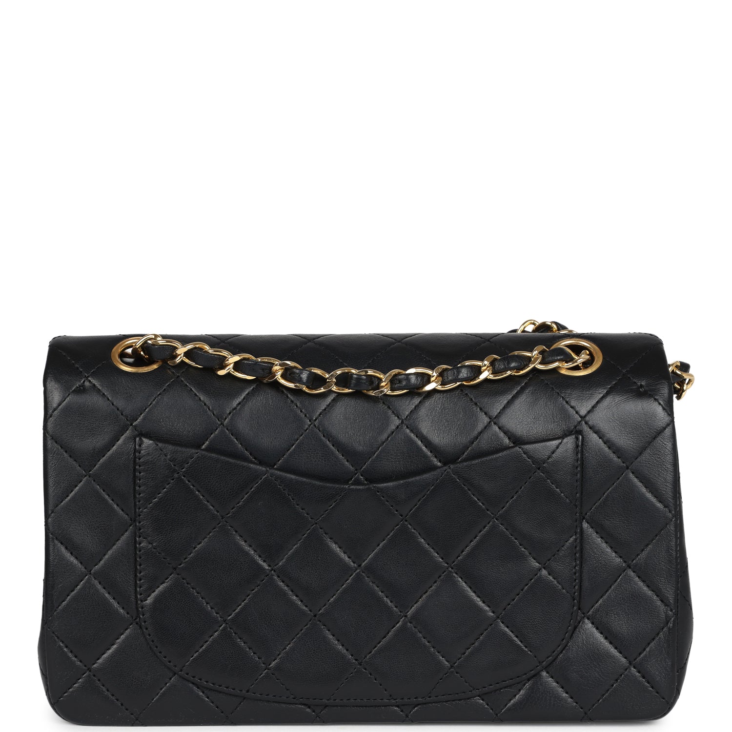 Chanel Small Classic Double Flap Black Lambskin Gold Hardware