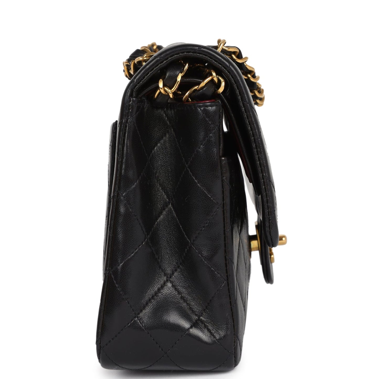 Chanel Medium Classic Double Flap Bag Black Lambskin Gold Hardware