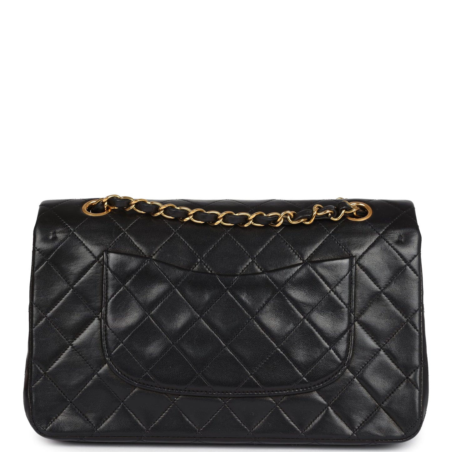 Chanel Medium Classic Double Flap Bag Black Lambskin Gold Hardware