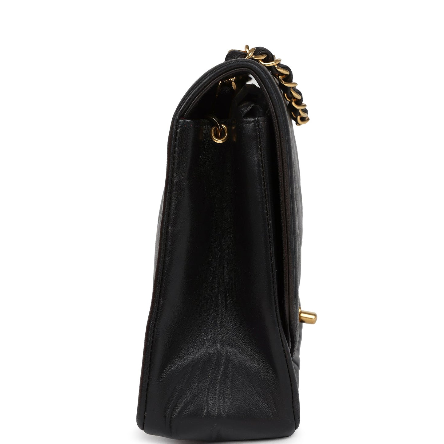 Chanel Medium Diana Flap Bag Black Lambskin Gold Hardware