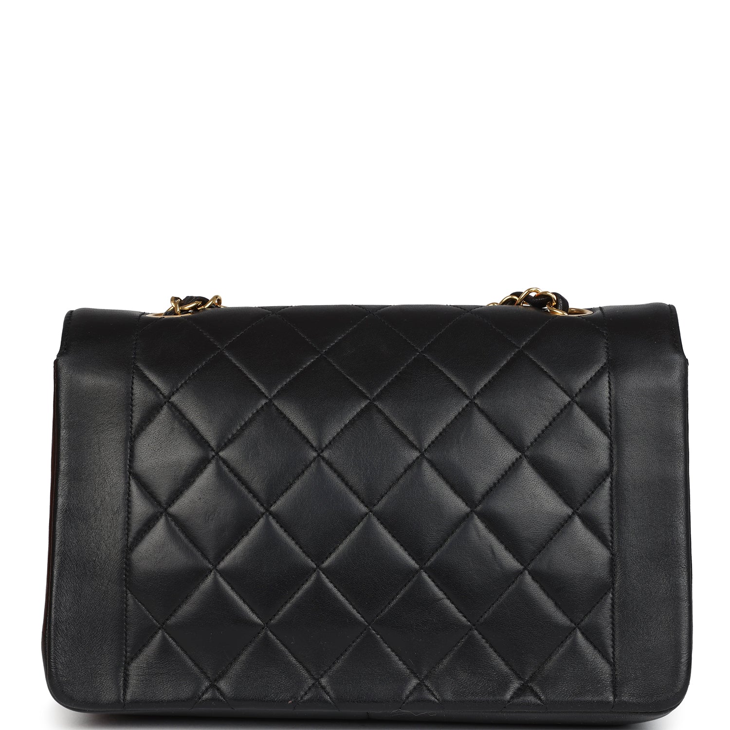 Chanel Medium Diana Flap Bag Black Lambskin Gold Hardware