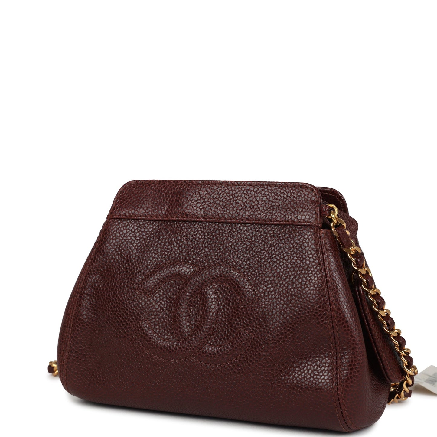 Chanel CC Shoulder Bag Brown Caviar Gold Hardware