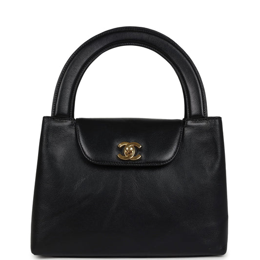 Chanel Large Kelly Black Caviar Gold Hardware Shoulder Bag