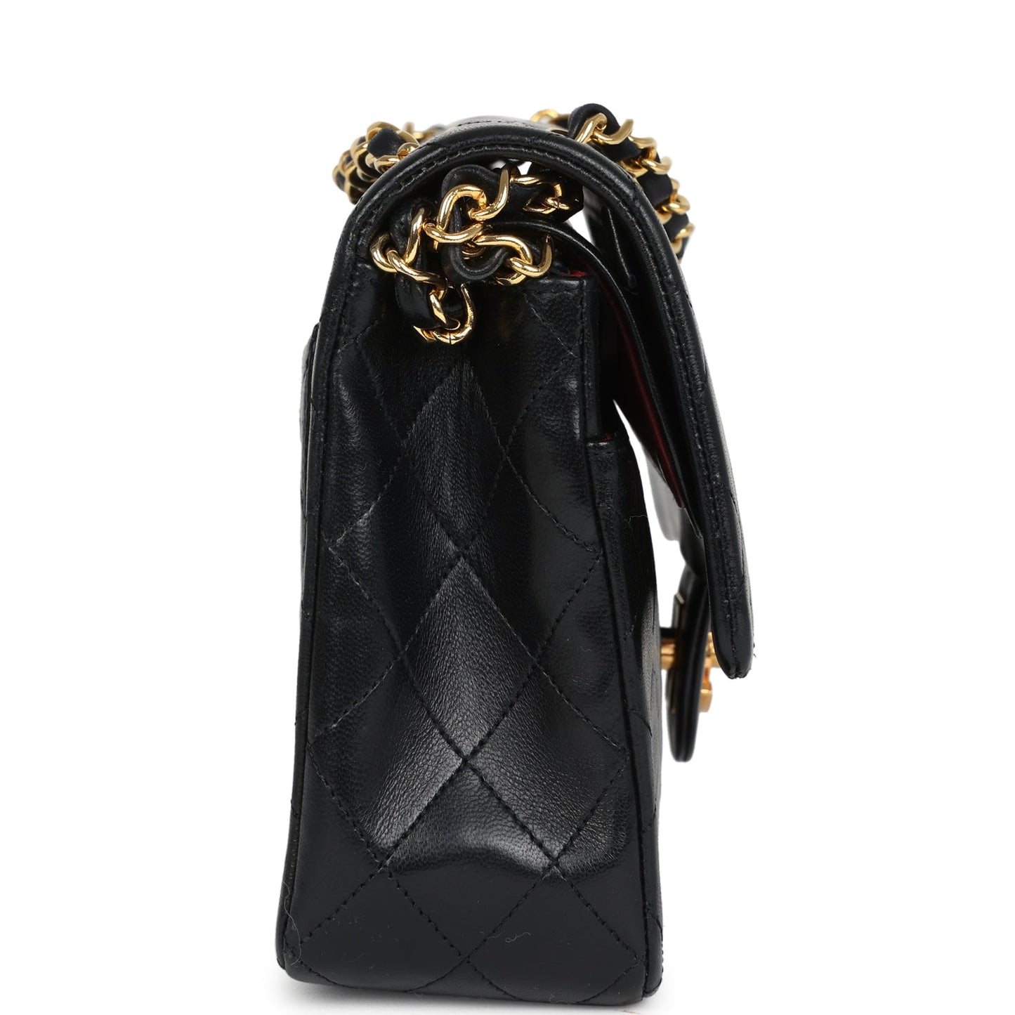 Chanel Medium Classic Double Flap Bag Black Lambskin Gold Hardware