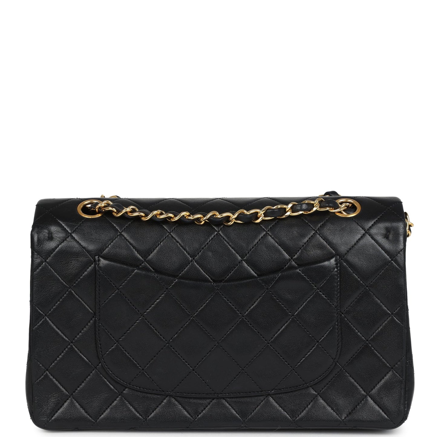 Chanel Medium Classic Double Flap Bag Black Lambskin Gold Hardware