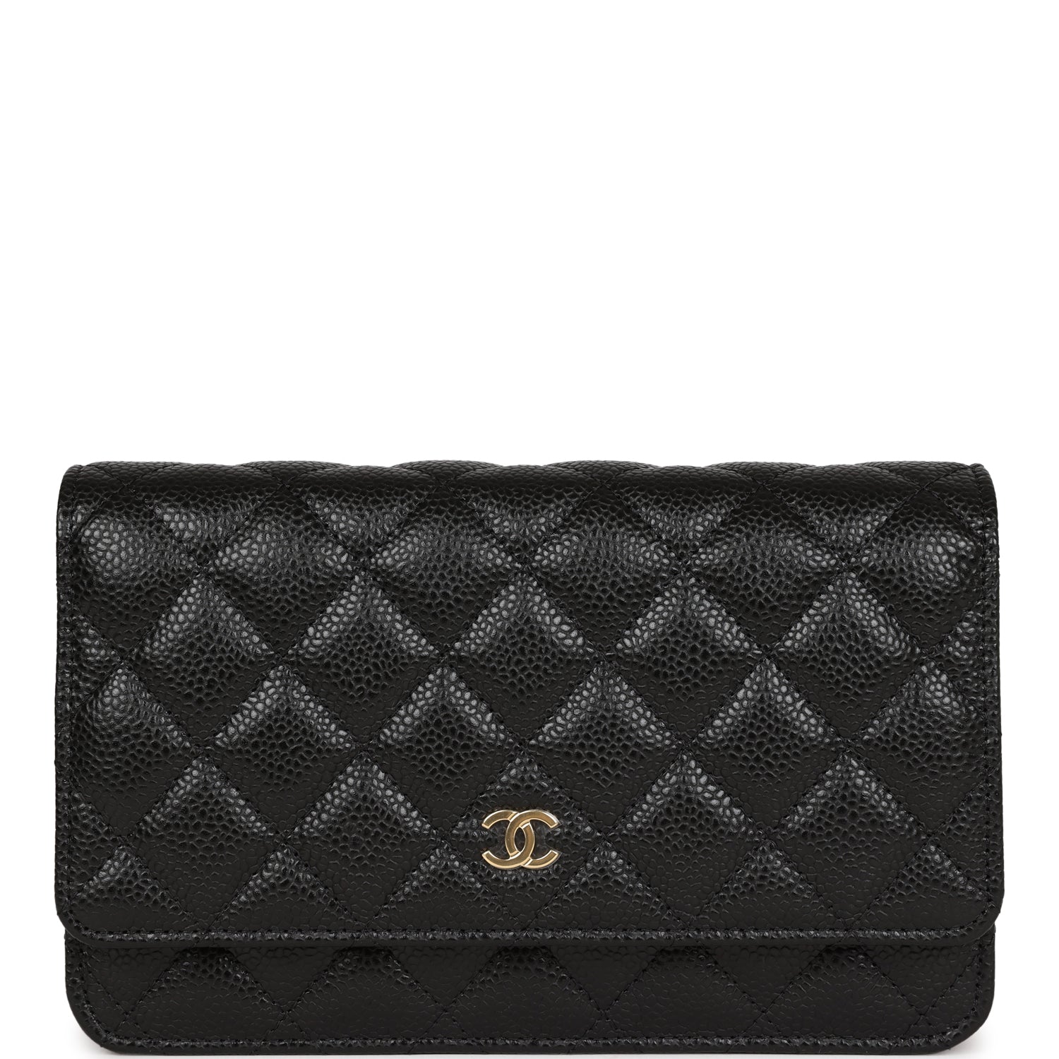 Chanel Wallet On Chain WOC Black Caviar Gold Hardware Crossbody