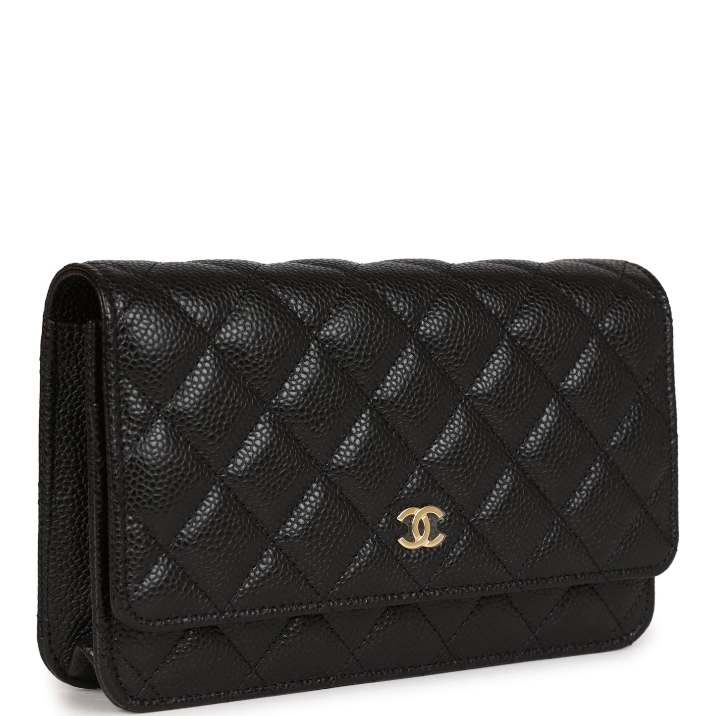 Chanel Wallet On Chain WOC Black Caviar Gold Hardware Crossbody