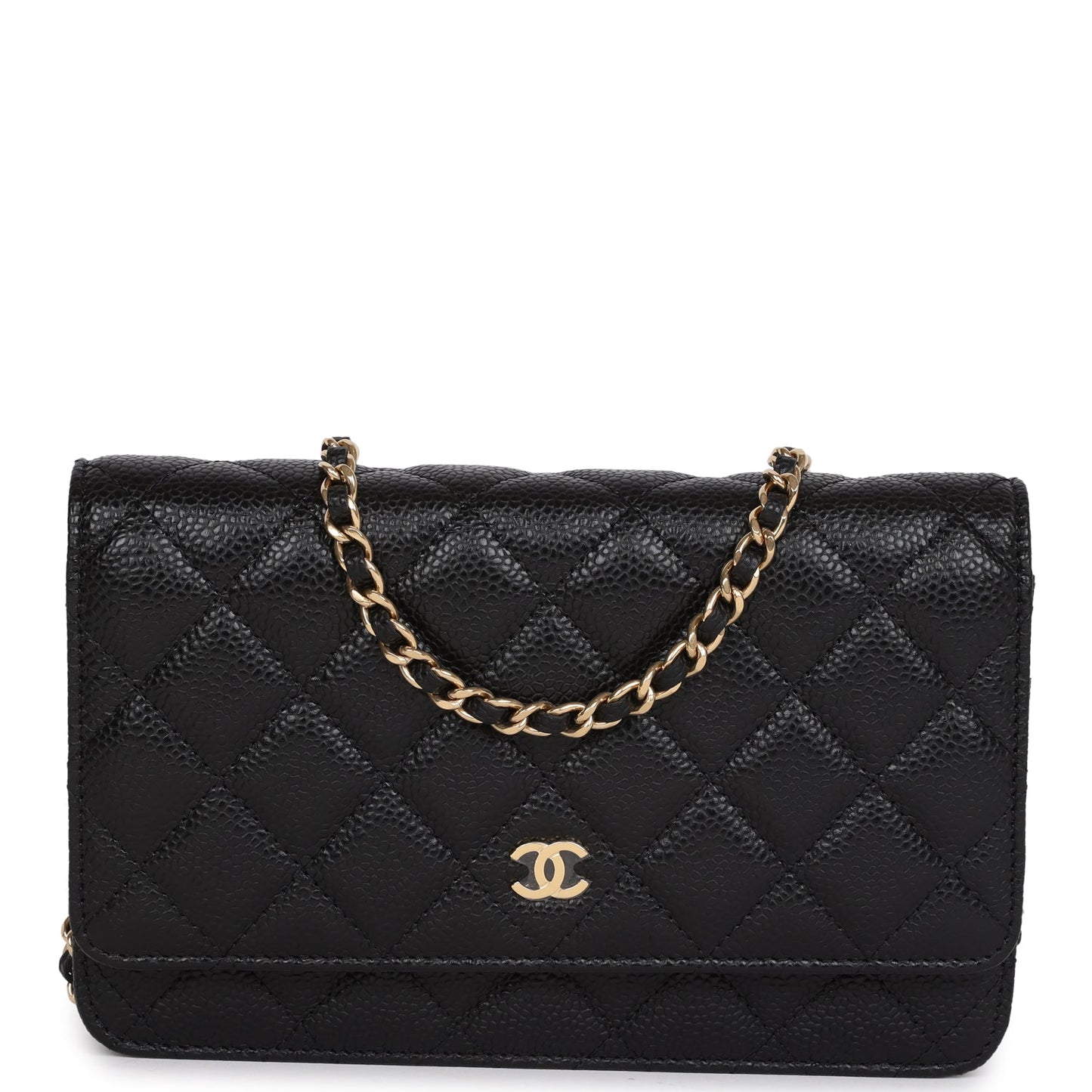 Chanel Wallet On Chain WOC Black Caviar Gold Hardware Crossbody