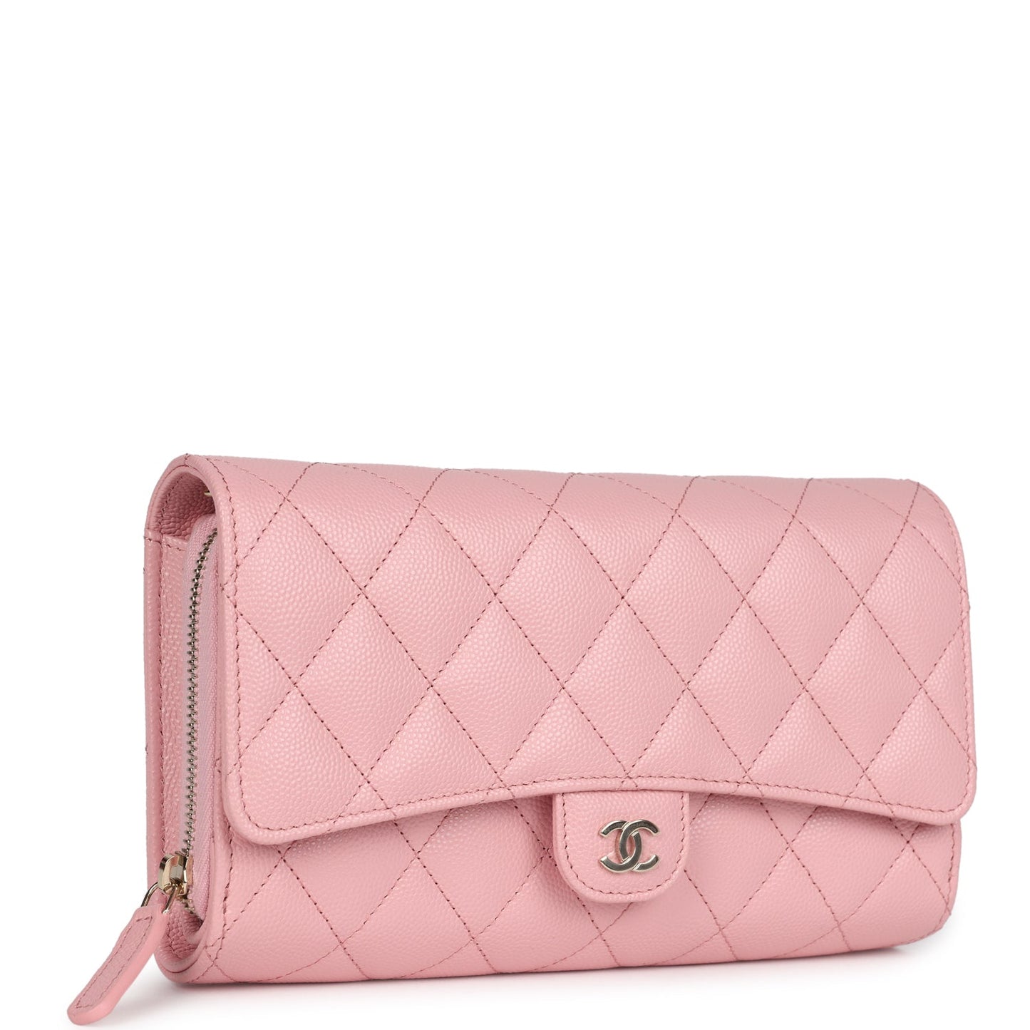 Chanel Wallet On Chain WOC Pink Caviar Light Gold Hardware Crossbody