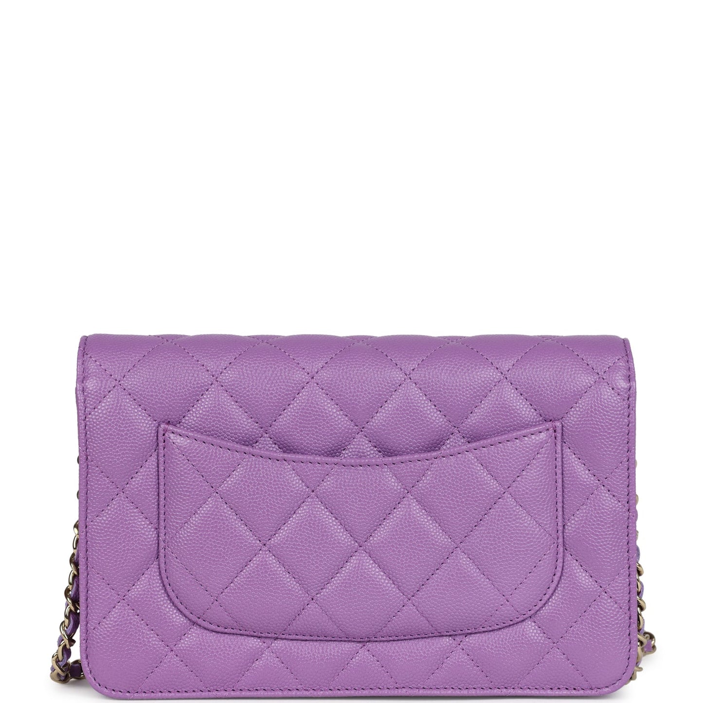 Chanel Wallet On Chain WOC Purple Caviar Light Gold Hardware Crossbody