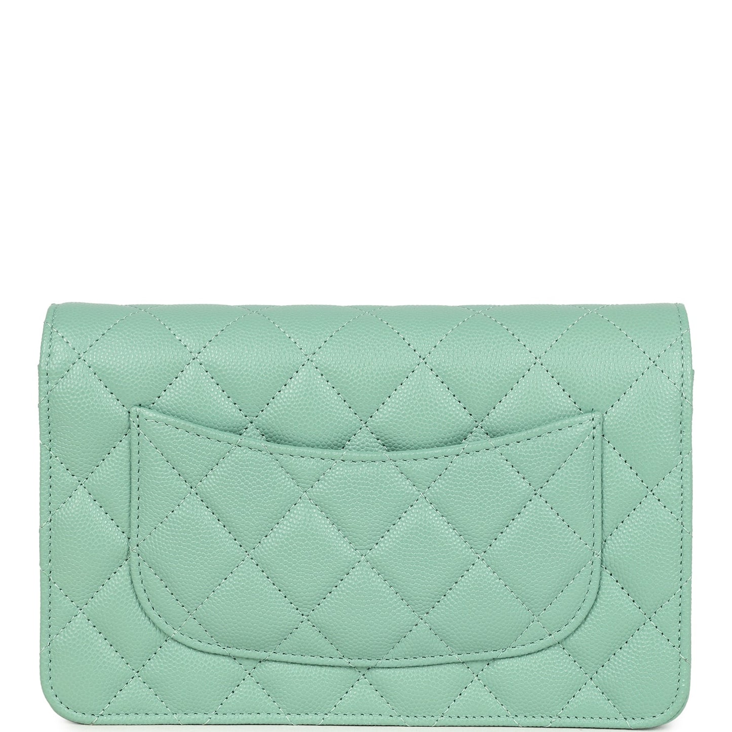 Chanel Wallet On Chain WOC Light Green Caviar Light Gold Hardware Crossbody