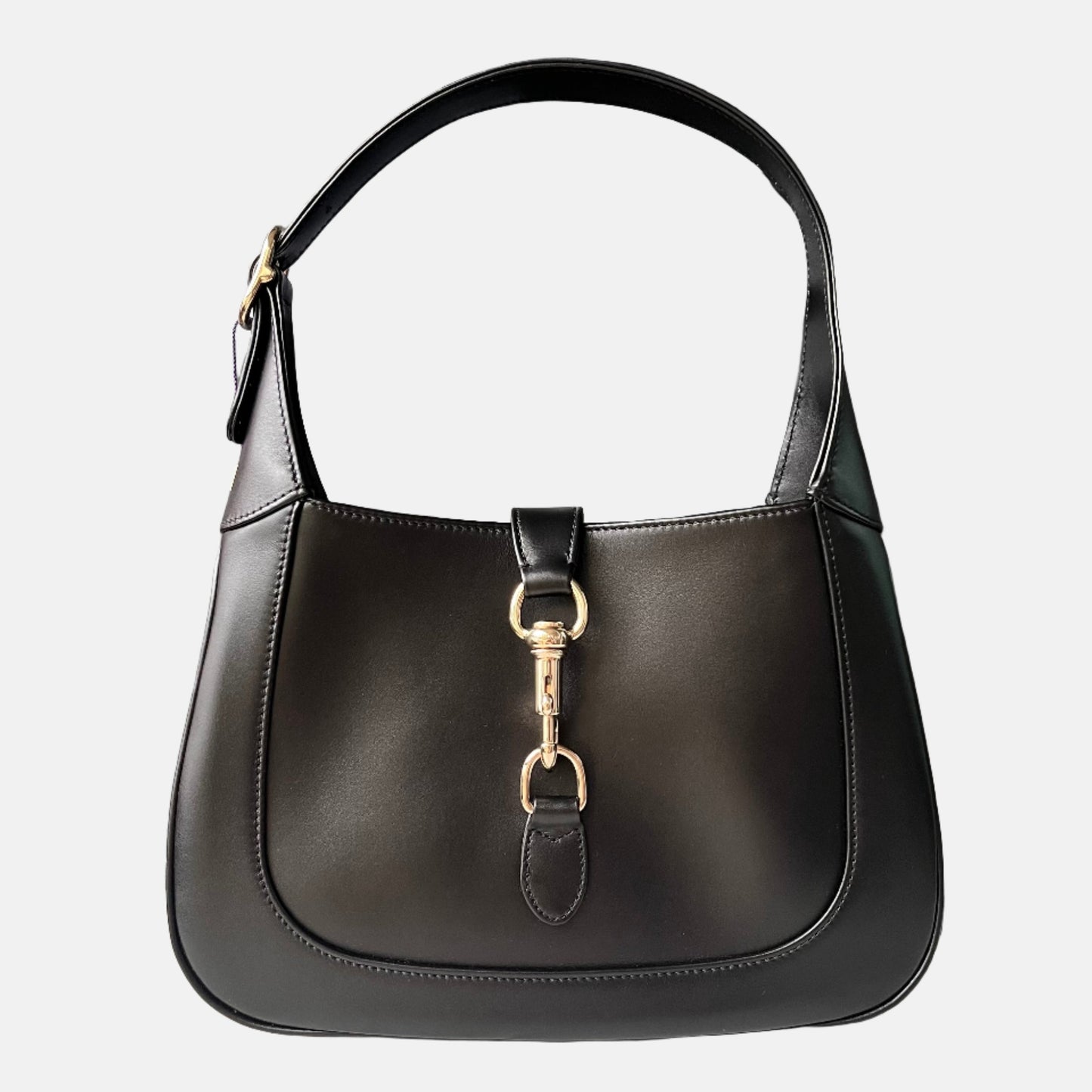 Gucci Jackie 1961 Small Black Leather Shoulder Bag Clasp