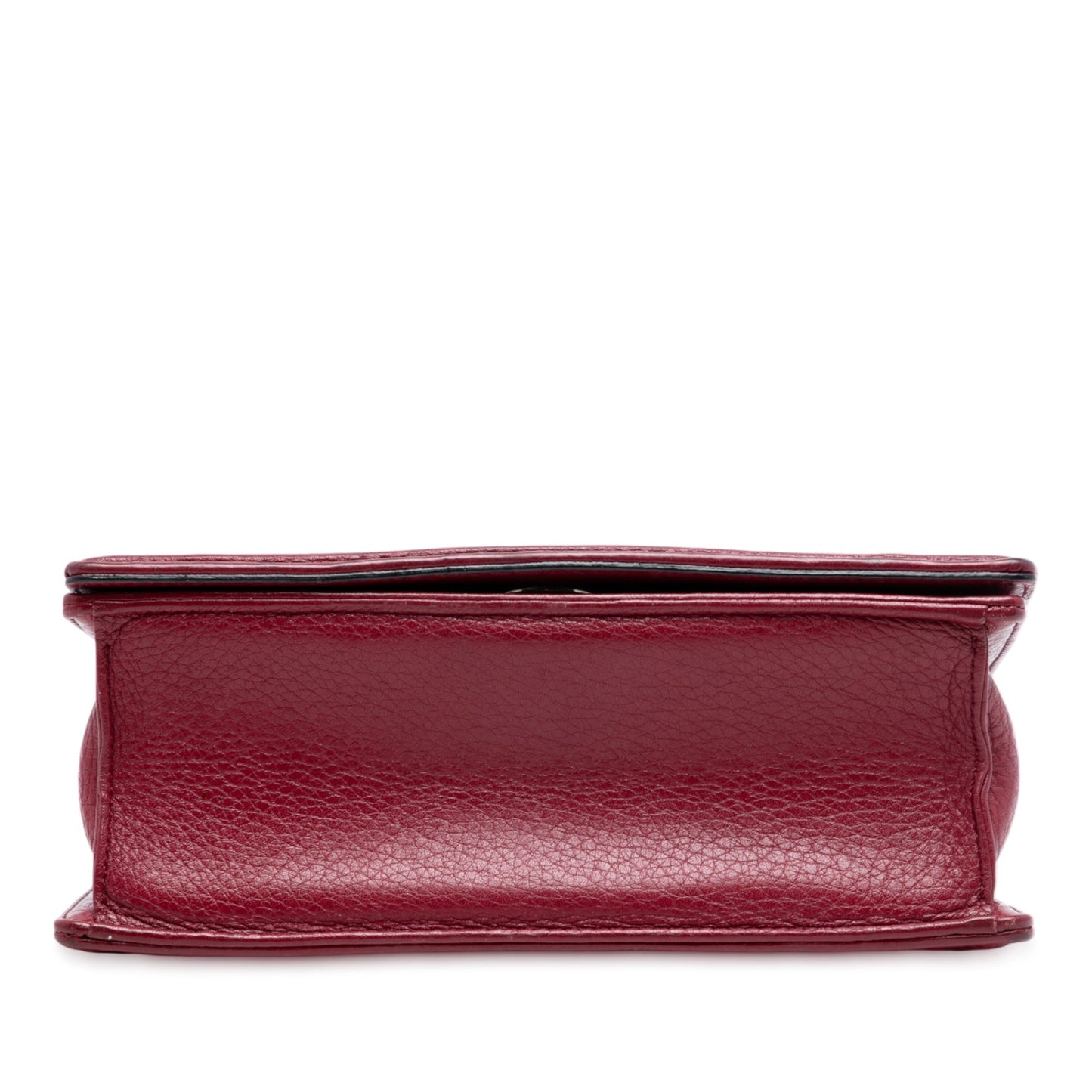 Red Dior Small Grained Calfskin Diorama Flap Crossbody Bag