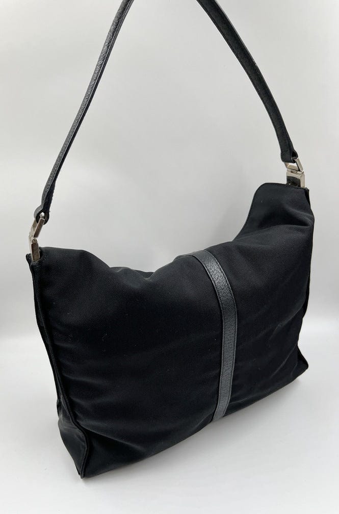 Gucci Leather Nylon Shoulder Bag Style 4