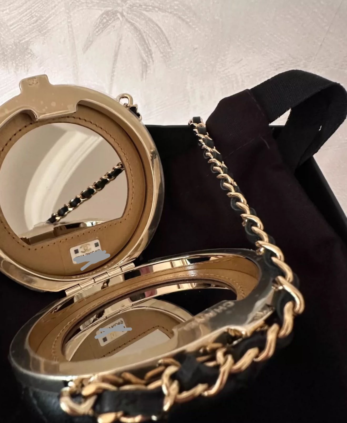 Chanel 23S Black & White Clutch with chain