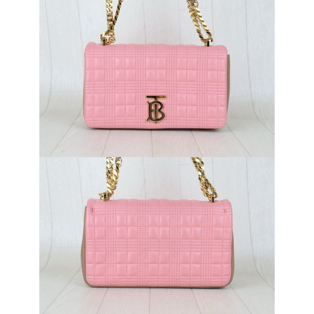 BURBERRY Matrasse Chain Lola Shoulder Bag Pink