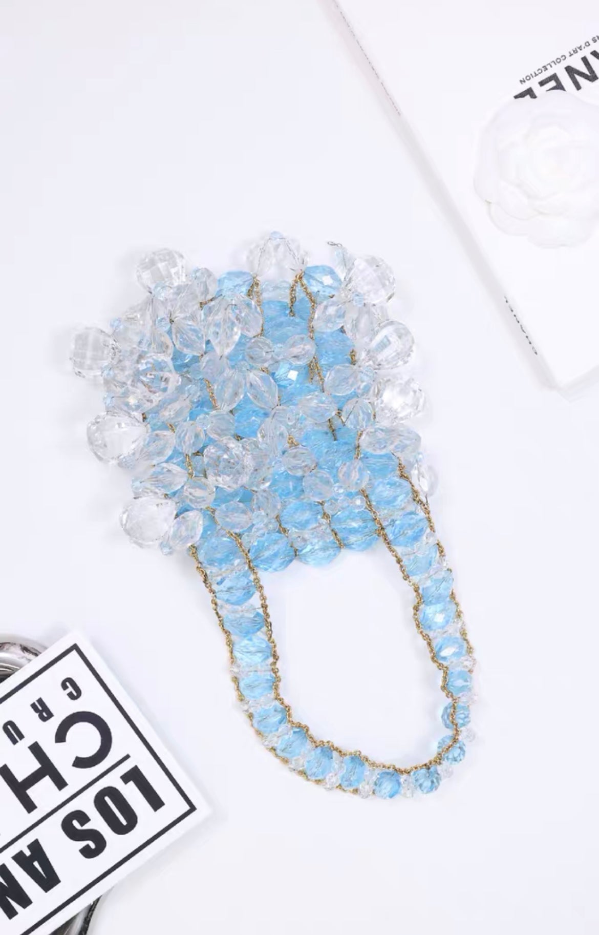 Chanel 1997 Runway Rare Blue Clutch MinaudiÃ¨re Bag