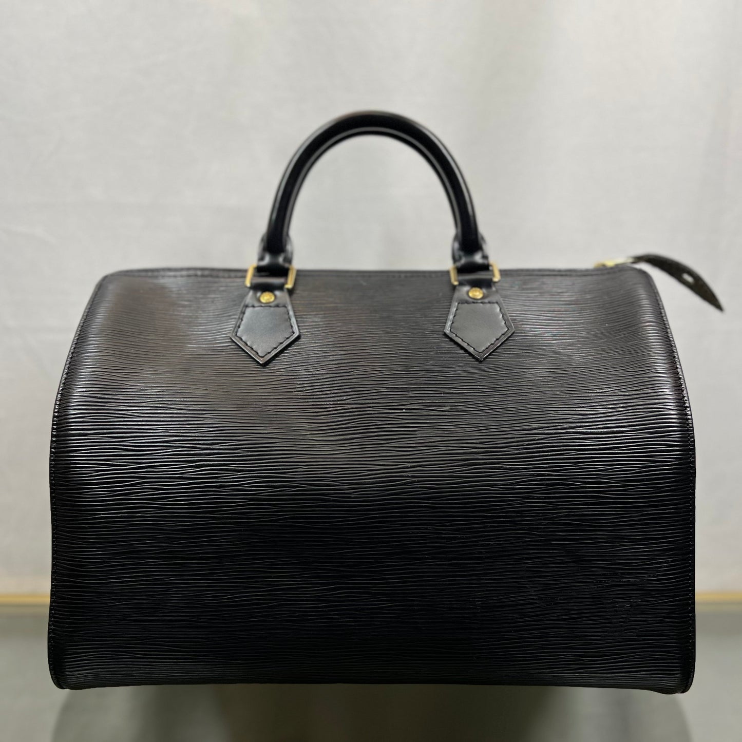 LOUIS VUITTON Black Epi Leather Satchel Bag