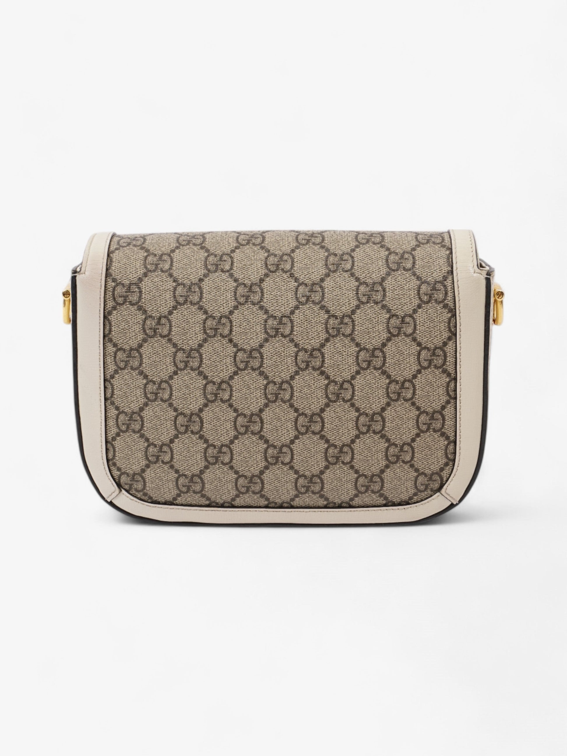 Gucci Horsebit 1955 Mini Bag White / Monogram Coated Canvas