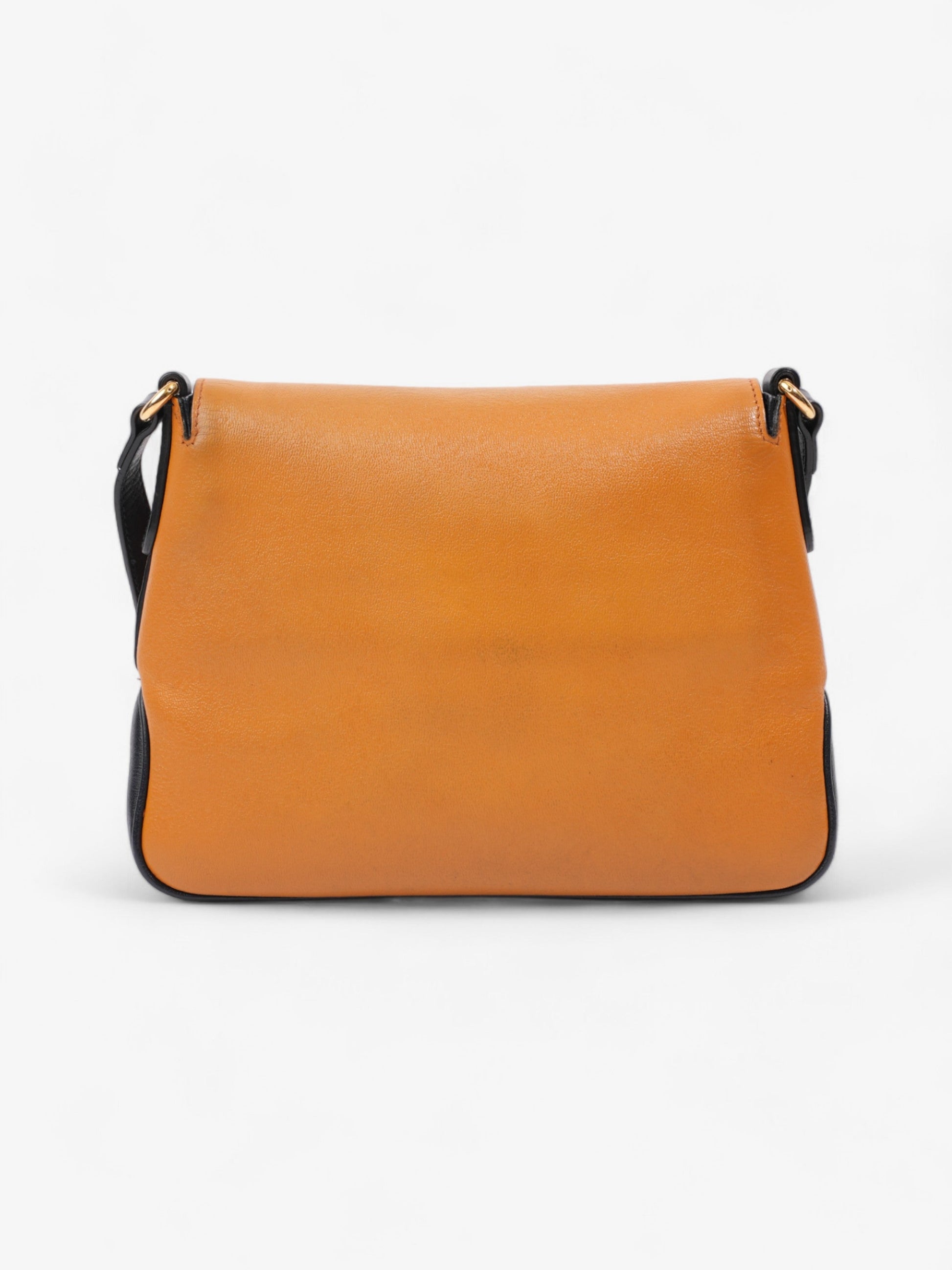 Gucci Messenger Bag with Double G Navy Blue / Burnt Orange Leather Small