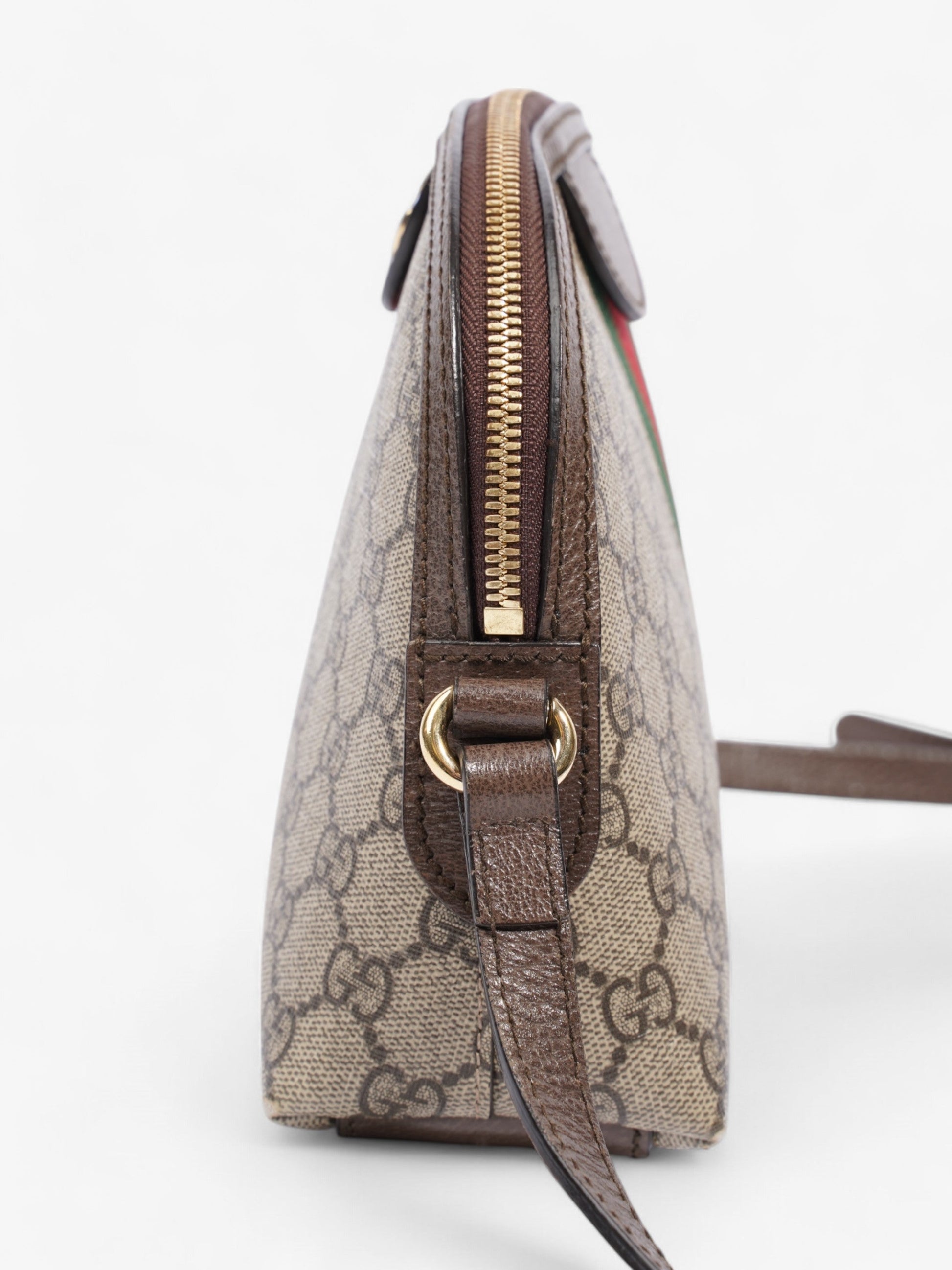 Gucci Ophidia Shoulder Bag Supreme / Green / Red Coated Canvas Small