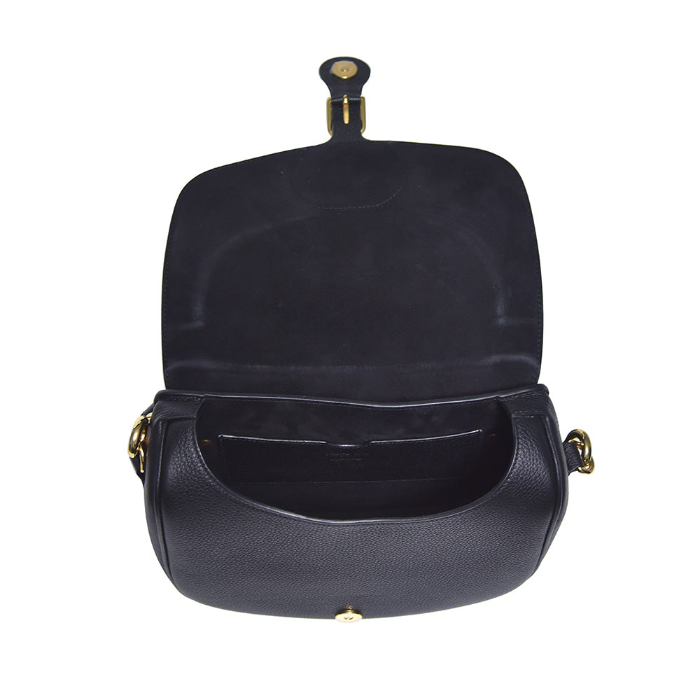Black Grained Leather Large Dior Bobby Bag (Rented Out)