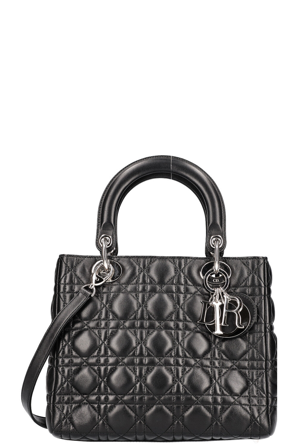 CHRISTIAN DIOR Lady Dior Bag Medium Cannage Black