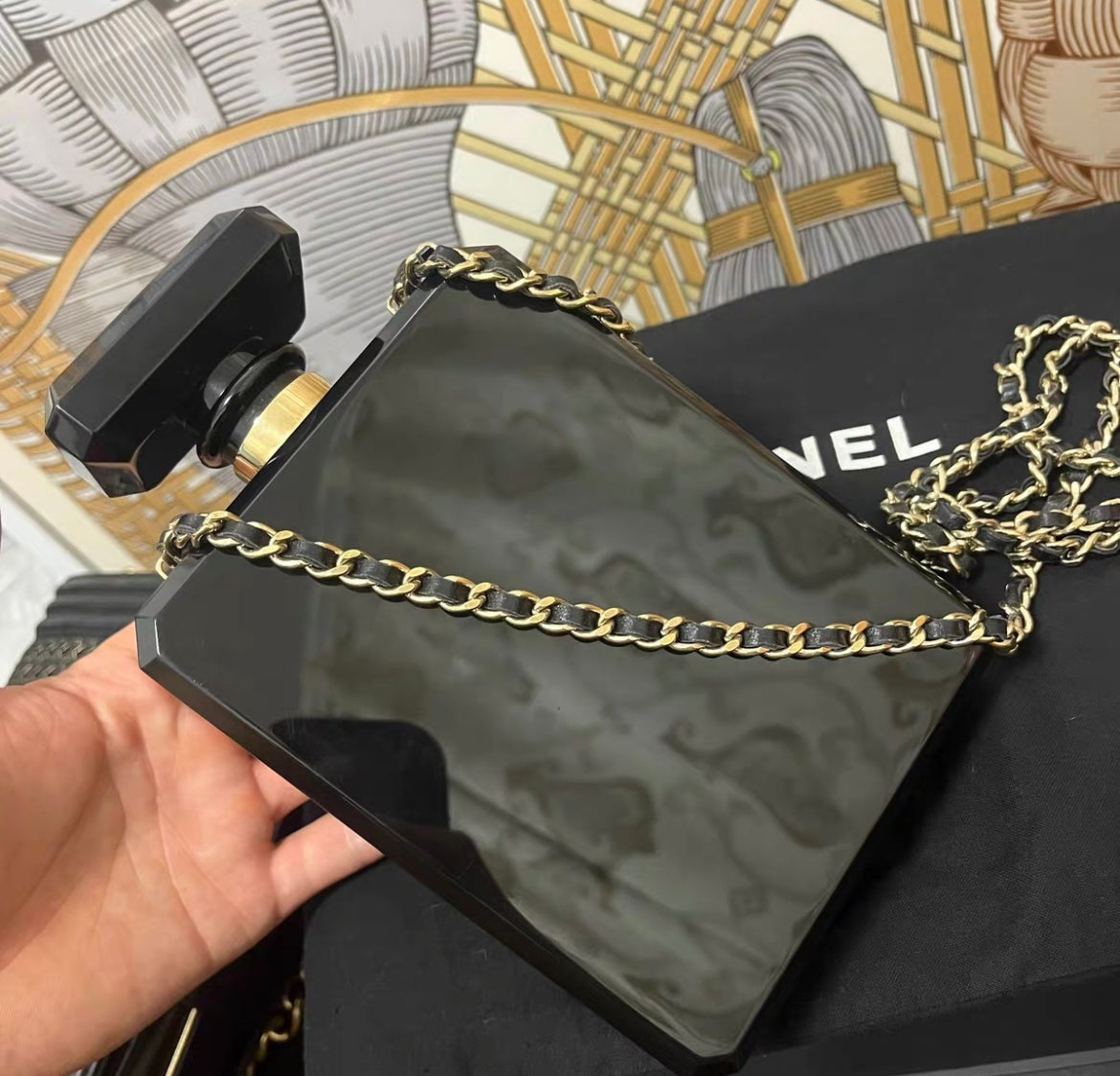 CHANEL 2013 N5 Perfume Bottle MinaudiÃ¨re Clutch Bag