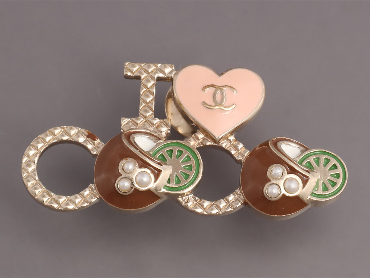 Chanel I Love Coco Coconuts and Limes Pin