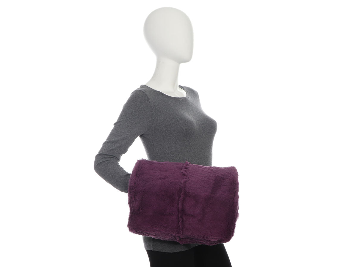 Chanel Purple Fur Hand Muff